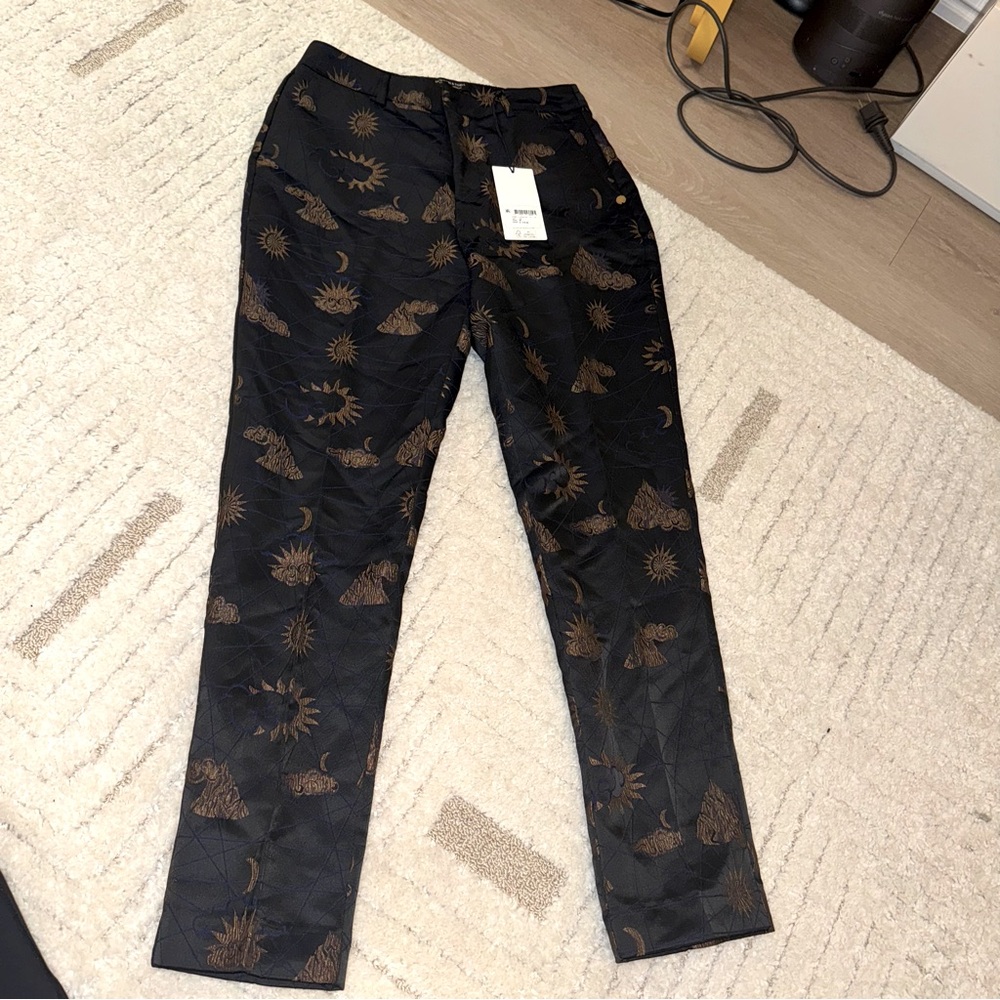 Scotch & Soda | NWT | Navy and Bronze Patterned Trousers